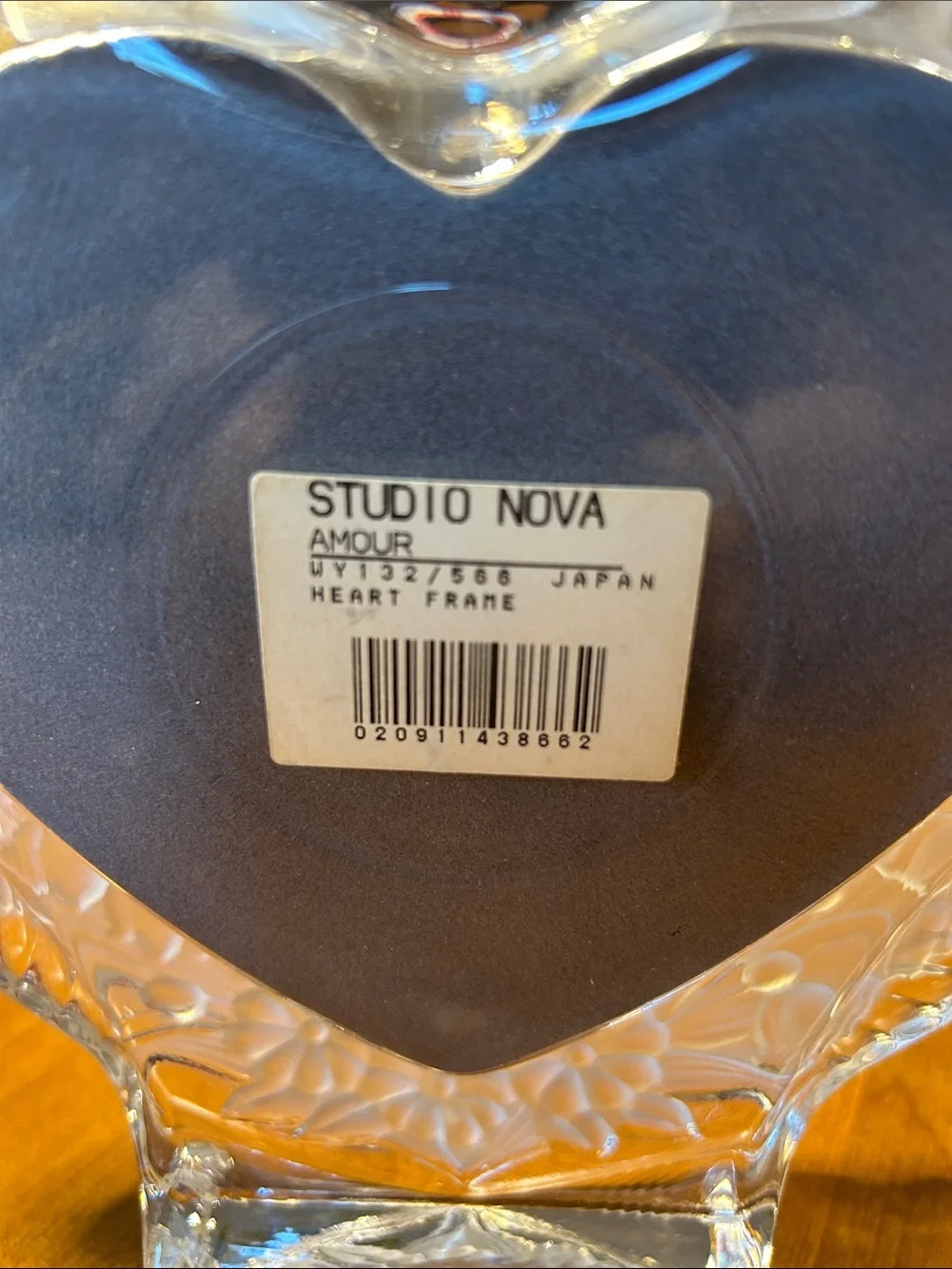 Studio Nova Heart-Shaped Glass Picture Frame - Clear - Picture 2 of 8